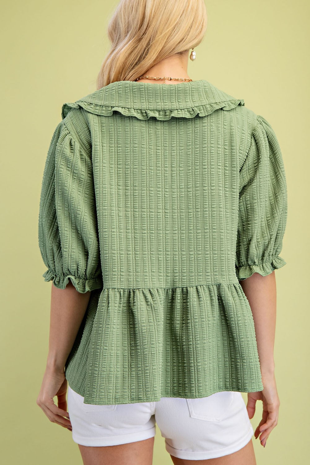 Green Baby-Doll Top