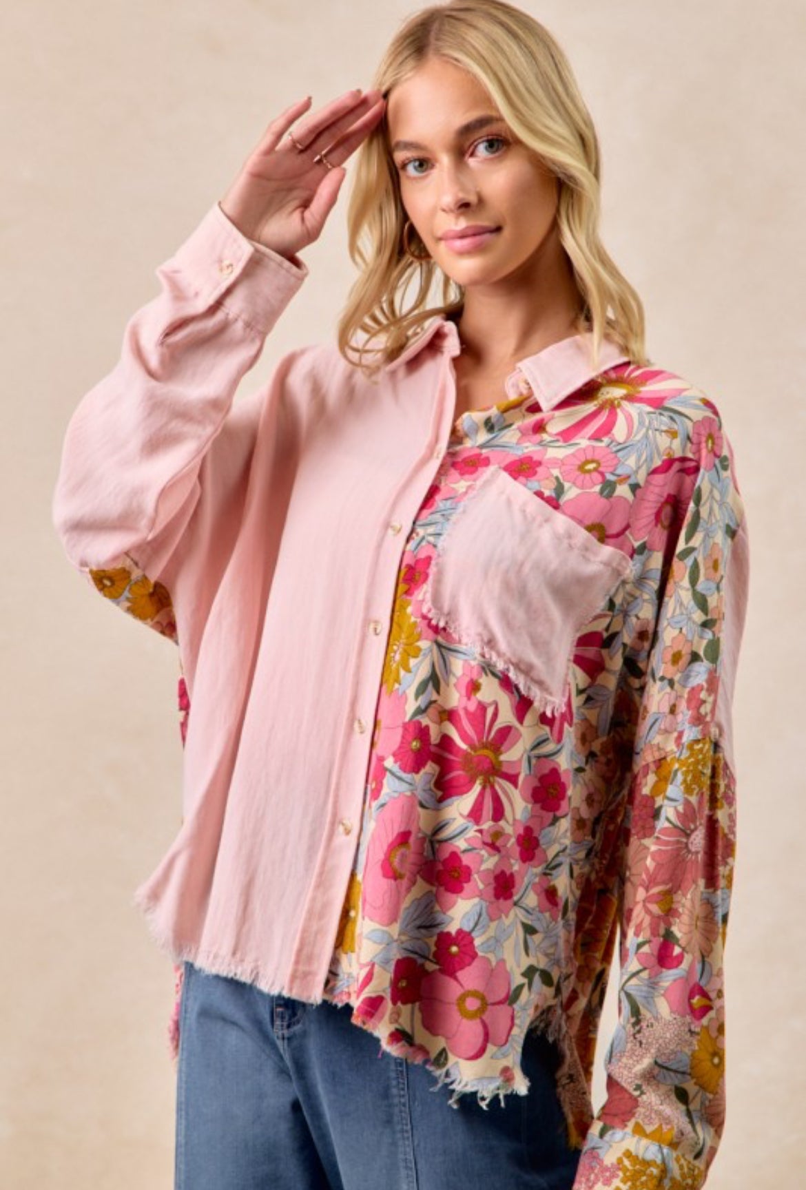 Pink Floral Top