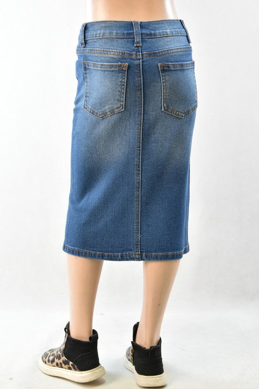 Girls Denim Skirt
