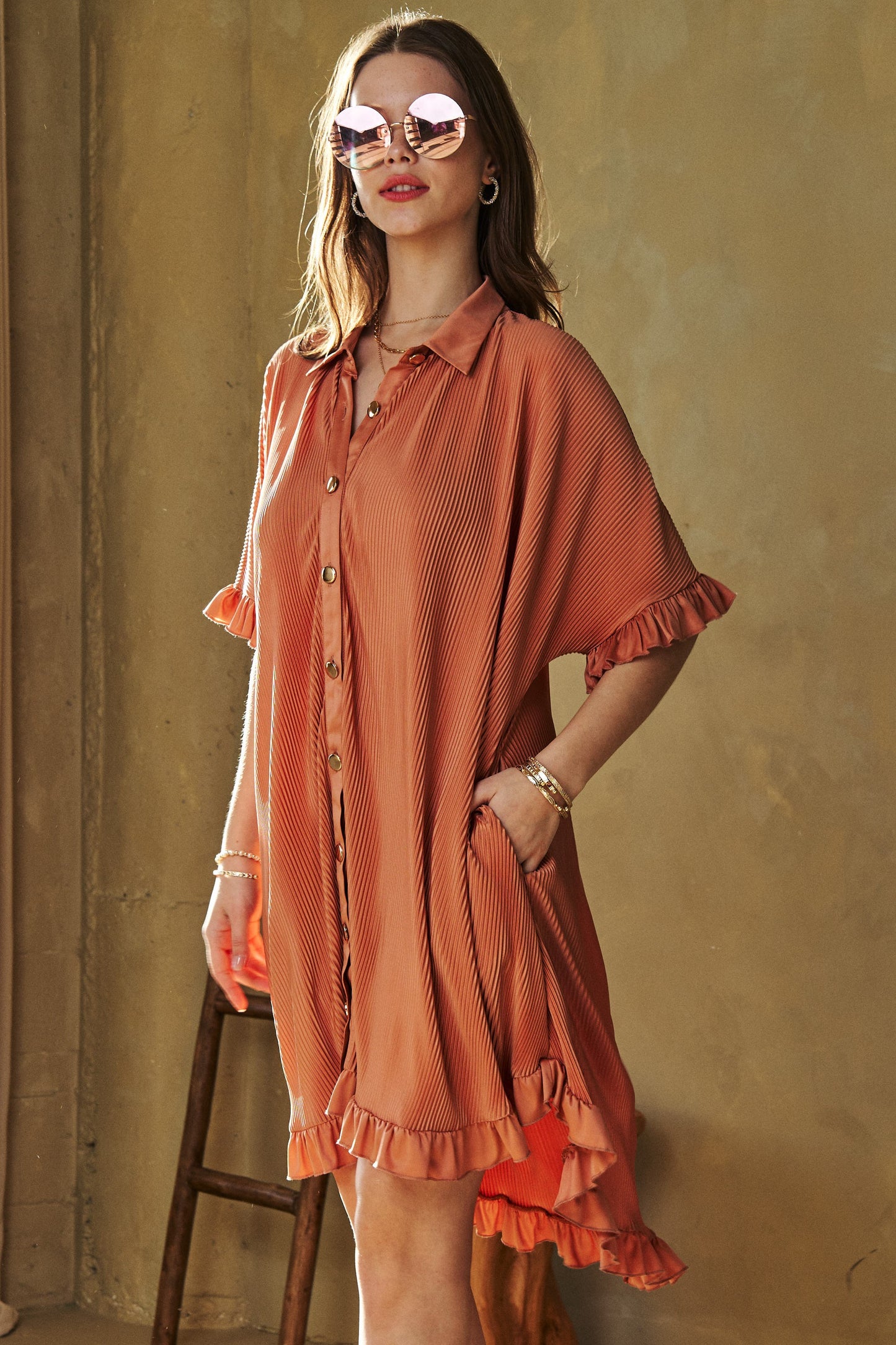 Fall Vibes Shirt Dress