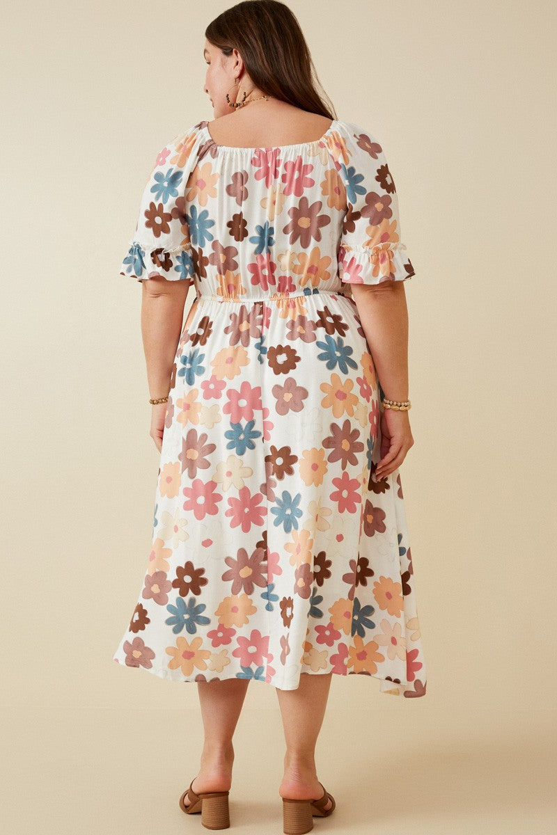 Fall Floral Plus Dress