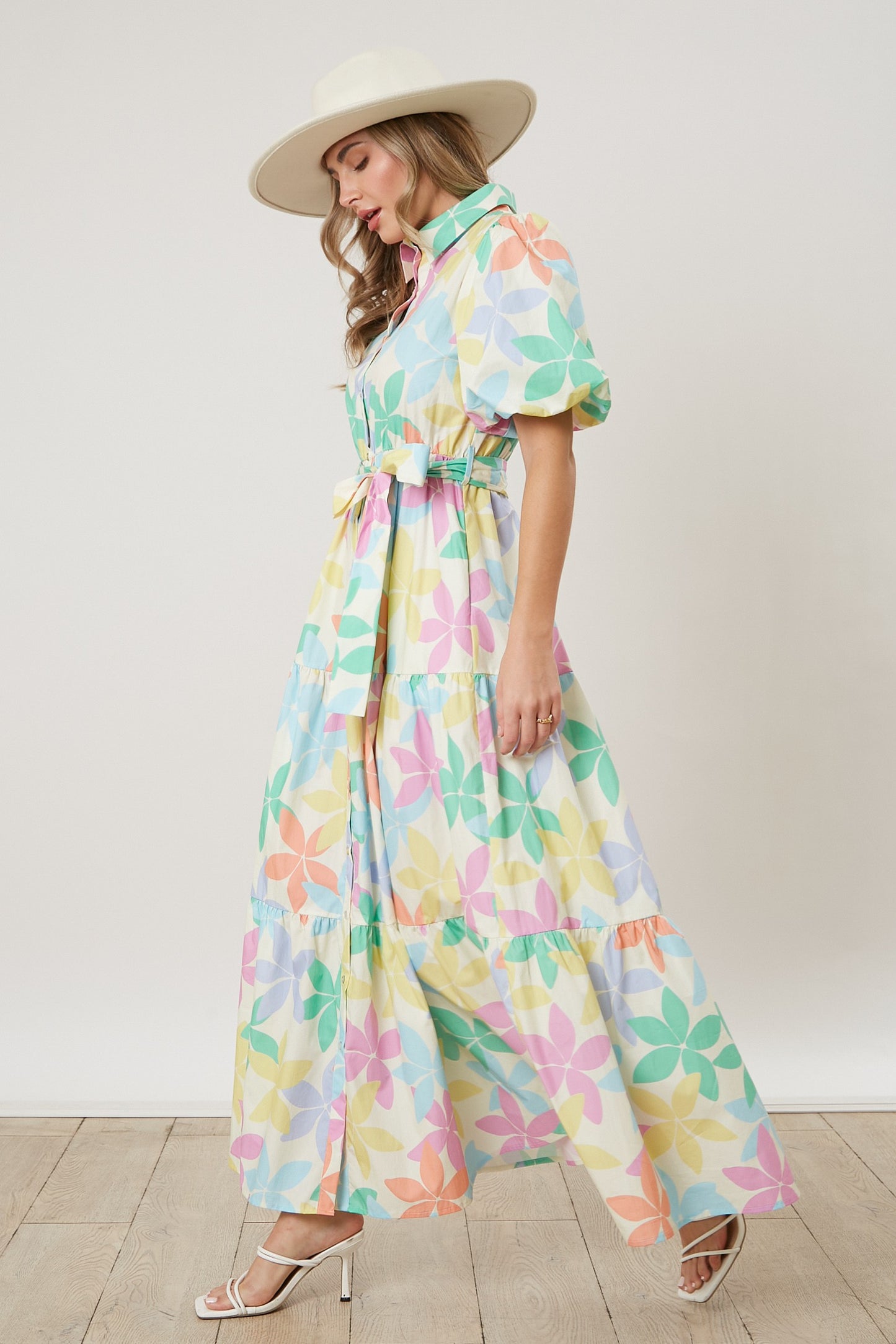 Pastel Floral Print Dress