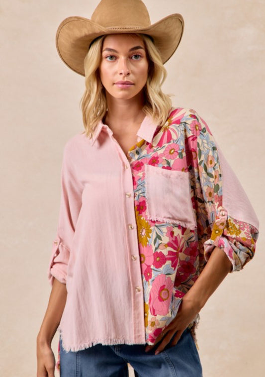 Pink Floral Top
